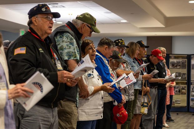 Senior Veterans at Memorial Service